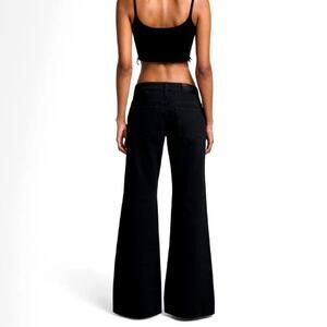 7 For all Mankind Women's Black Spencer Flare Jeans Size 27